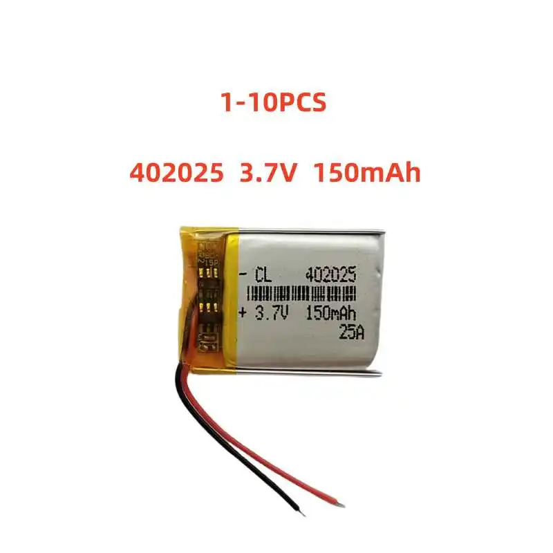 402025 3.7V 150mAh Small Size Lipo Rechargeable Battery Lithium Polymer For MP3 Bluetooth MID headset headphone video pen
402025 3.7V 150mAh Small Size Lipo Rechargeable Battery Lithium Polymer For MP3 Bluetooth MID headset headphone video pen