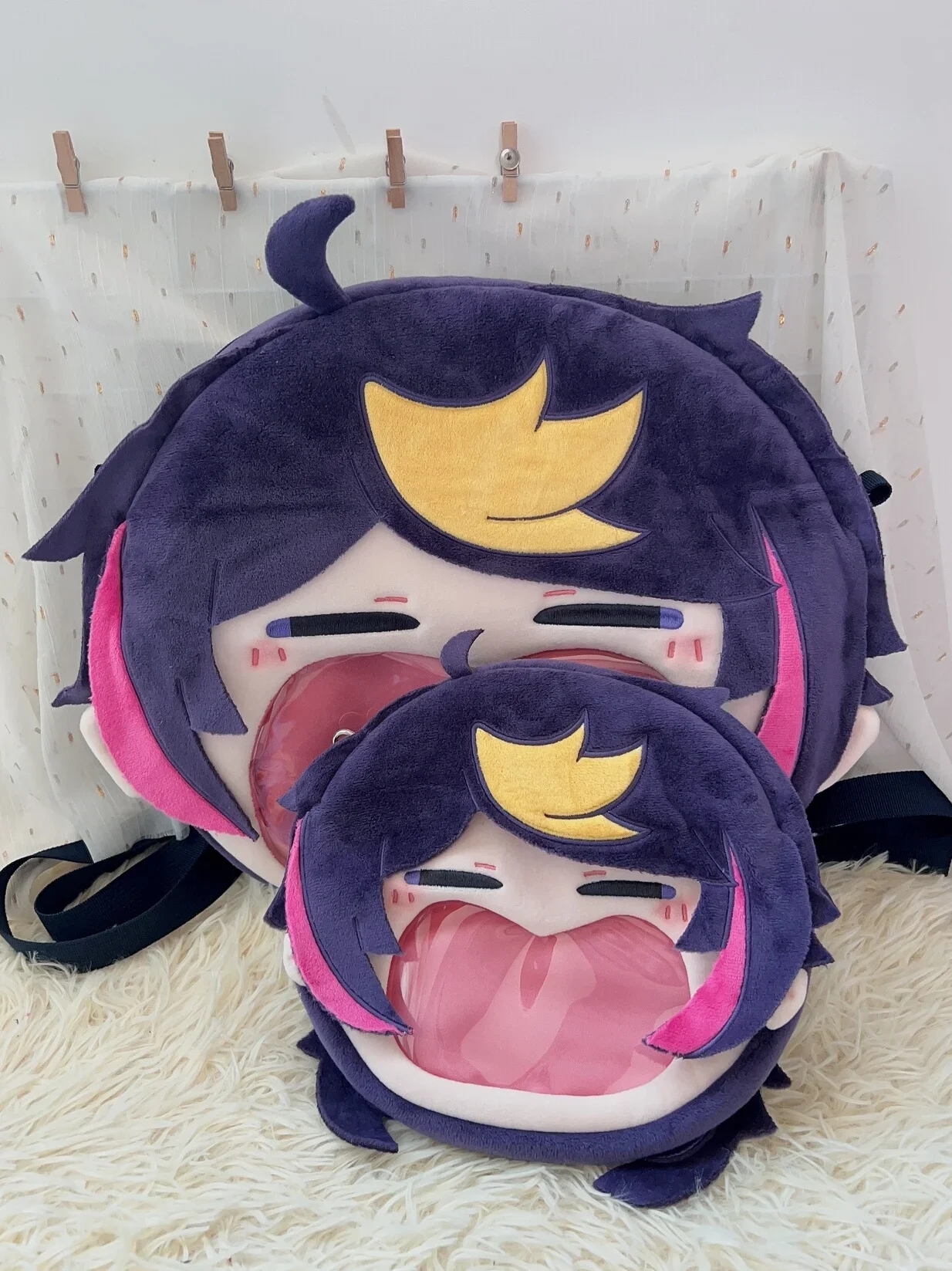 Прозрачный рюкзак на молнии с большим ртом для косплея аниме-игры Luxiem Vtuber Shu yамино, сумка-мессенджер, сумка на плечо, милый подарок
Прозрачный рюкзак на молнии с большим ртом для косплея аниме-игры Luxiem Vtuber Shu yамино, сумка-мессенджер, сумка на плечо, милый подарок