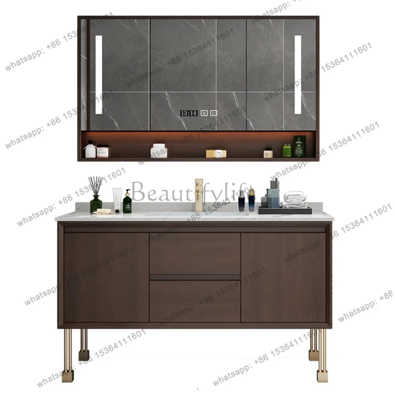 Slate light luxury Nordic bathroom cabinet combination floor-to-ceiling washbasin bathroom cabinet
Slate light luxury Nordic bathroom cabinet combination floor-to-ceiling washbasin bathroom cabinet