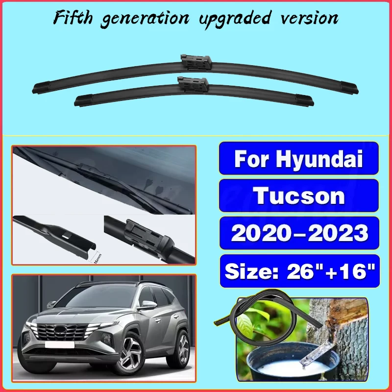 Car Wiper For Hyundai Tucson 2020-2023 Front Wiper Blades Windscreen Wipers Car Rain Brushes Auto Accessories 26"+16"
Car Wiper For Hyundai Tucson 2020-2023 Front Wiper Blades Windscreen Wipers Car Rain Brushes Auto Accessories 26"+16"