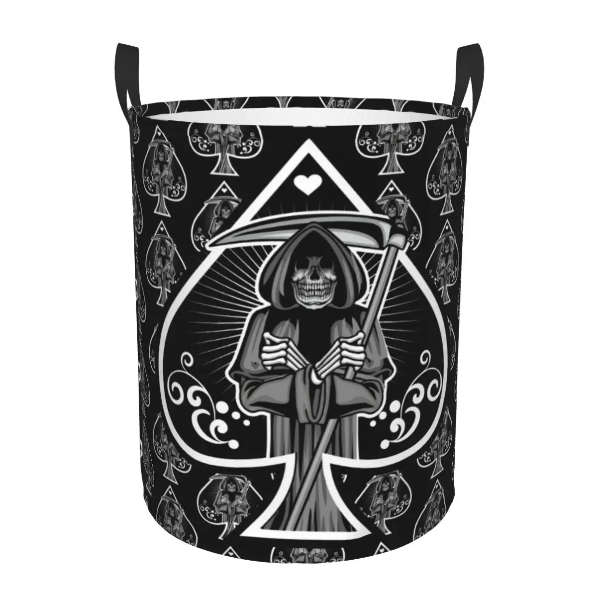 Пользовательская корзина для белья Ace Of Spades в готическом стиле с черепом и покером, складная корзина для игрушечной одежды, корзина для хранения для детской комнаты
Пользовательская корзина для белья Ace Of Spades в готическом стиле с черепом и покером, складная корзина для игрушечной одежды, корзина для хранения для детской комнаты