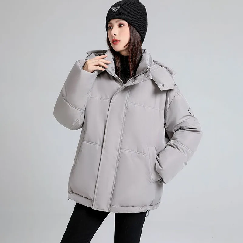 Winter Warm Womens Cotton Jacket Short Korean Quilted Design with Detachable Hooded Parker Overcoat Female Warmth Cotton Clothes
Winter Warm Womens Cotton Jacket Short Korean Quilted Design with Detachable Hooded Parker Overcoat Female Warmth Cotton Clothes
