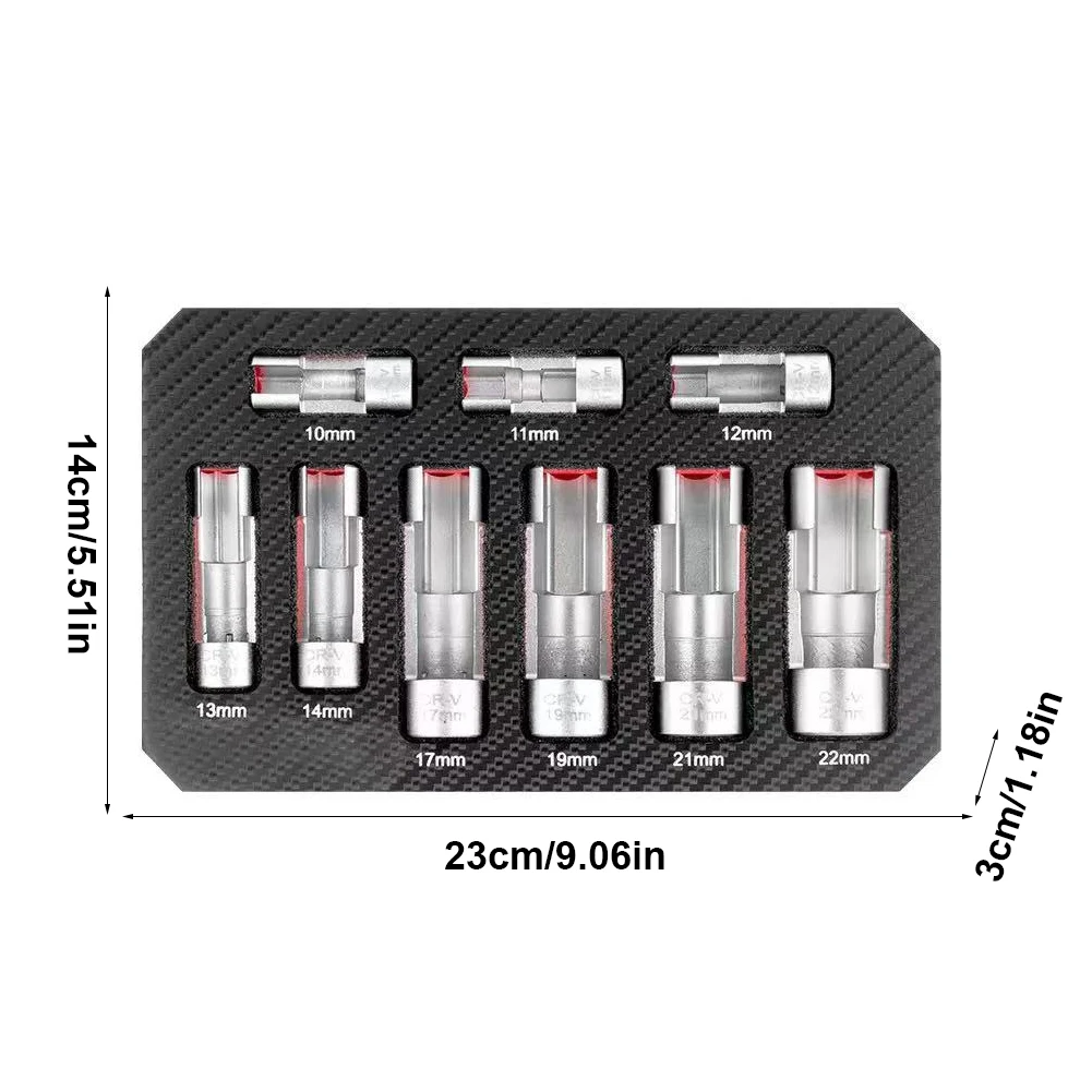 9Pcs Oil Pipe Car Wrench Removal Tool Kit Oil Pressure Sending Unit Removal Kit Oxygen Sensor Socket Set for Vehicle
9Pcs Oil Pipe Car Wrench Removal Tool Kit Oil Pressure Sending Unit Removal Kit Oxygen Sensor Socket Set for Vehicle