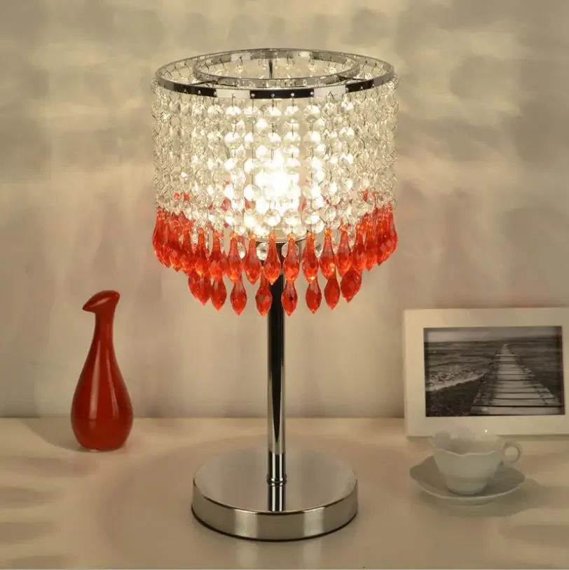Modern Simple Crystal Adjustable Light Table Lamp Red Purple Green Pink Romantic Bedside Table Lamp Wedding Decoration Lamp
Modern Simple Crystal Adjustable Light Table Lamp Red Purple Green Pink Romantic Bedside Table Lamp Wedding Decoration Lamp