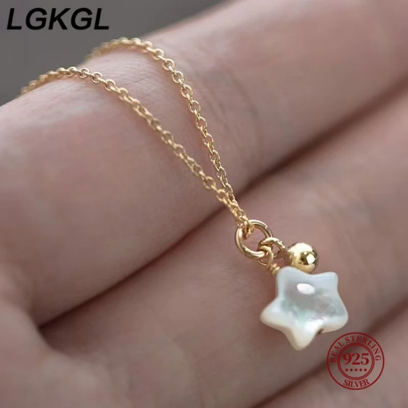 LGKGL Polar Star S925 Sterling Silver 14K Gold Plated Necklace with Iridescent White Butterfly Shell Simple Aesthetic INS Popula
LGKGL Polar Star S925 Sterling Silver 14K Gold Plated Necklace with Iridescent White Butterfly Shell Simple Aesthetic INS Popula