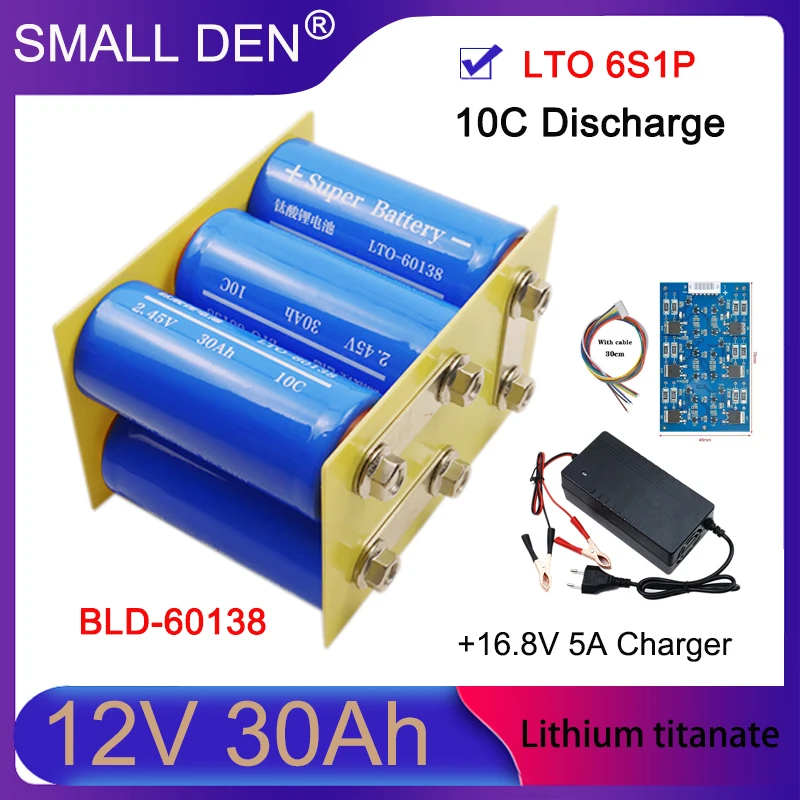 2025 New 12V 30Ah Lithium titanate LTO battery pack 2.45V 6S1P 10C discharge 15000 cycle For E-boat Car starter Solar speaker RV
2025 New 12V 30Ah Lithium titanate LTO battery pack 2.45V 6S1P 10C discharge 15000 cycle For E-boat Car starter Solar speaker RV