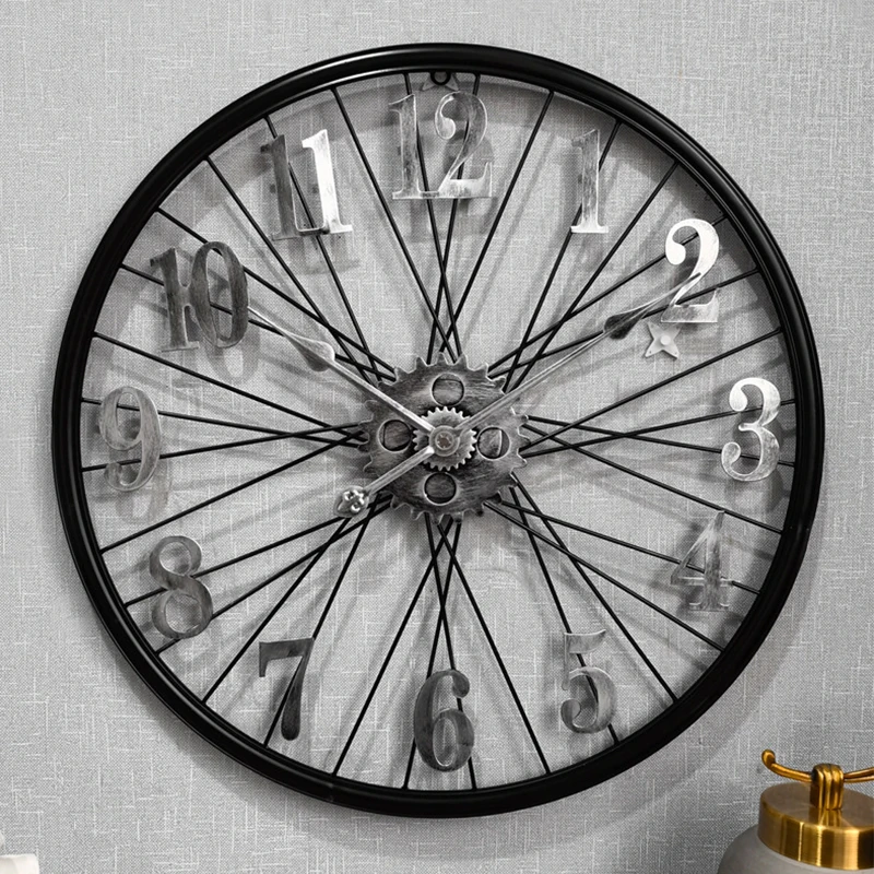Large Decorative Wall Clock Creative Modern Non Ticking Metal Round Needle Mute Hanging Clock Bathroom Bedroom Home Decor
Large Decorative Wall Clock Creative Modern Non Ticking Metal Round Needle Mute Hanging Clock Bathroom Bedroom Home Decor