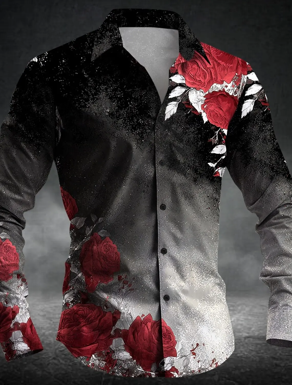 Men's Romantic Glitter Shine Rose Shirt Button Up Shirt Long Sleeve Dark Gothic Style Streetwear Turndown Print Collared Shirts
Men's Romantic Glitter Shine Rose Shirt Button Up Shirt Long Sleeve Dark Gothic Style Streetwear Turndown Print Collared Shirts