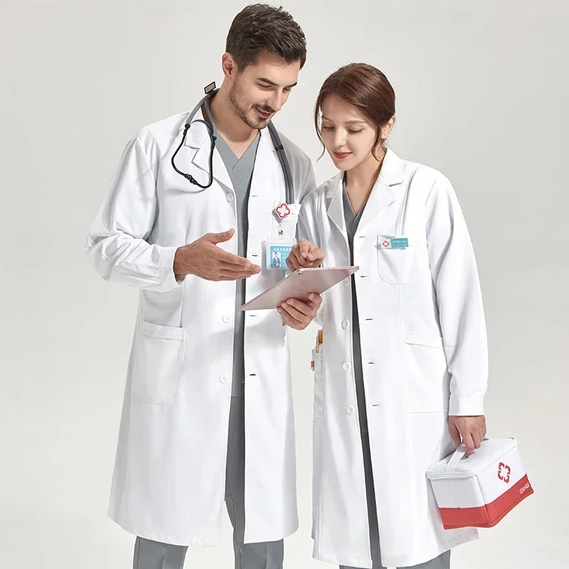 Professional Lab Coat For Women Men Long/Short Sleeve Lightweight Quality Material Doctor's Lab Coats Milk White Robe 706-100
Professional Lab Coat For Women Men Long/Short Sleeve Lightweight Quality Material Doctor's Lab Coats Milk White Robe 706-100