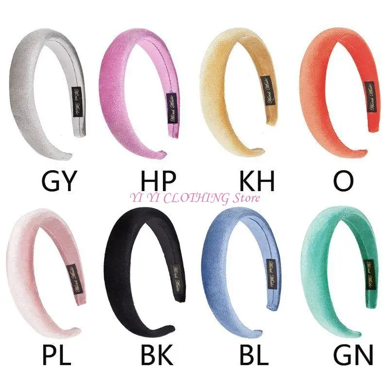 N5KF Women Cloth Wrapped Headband Thick Sponge Padded Candy Color Hair Hoop
N5KF Women Cloth Wrapped Headband Thick Sponge Padded Candy Color Hair Hoop