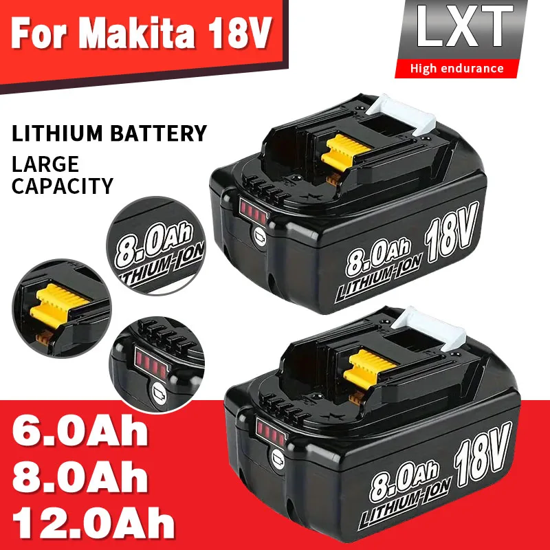 18V 8.0Ah battery rechargeable battery for Makita battery compatible with BL1860 BL1850 BL1830 LXT400 series replacement battery
18V 8.0Ah battery rechargeable battery for Makita battery compatible with BL1860 BL1850 BL1830 LXT400 series replacement battery