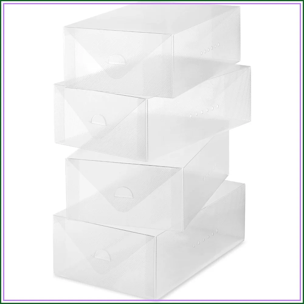 Women's Shoe Box, Set of 4, Clear Design, White
Women's Shoe Box, Set of 4, Clear Design, White