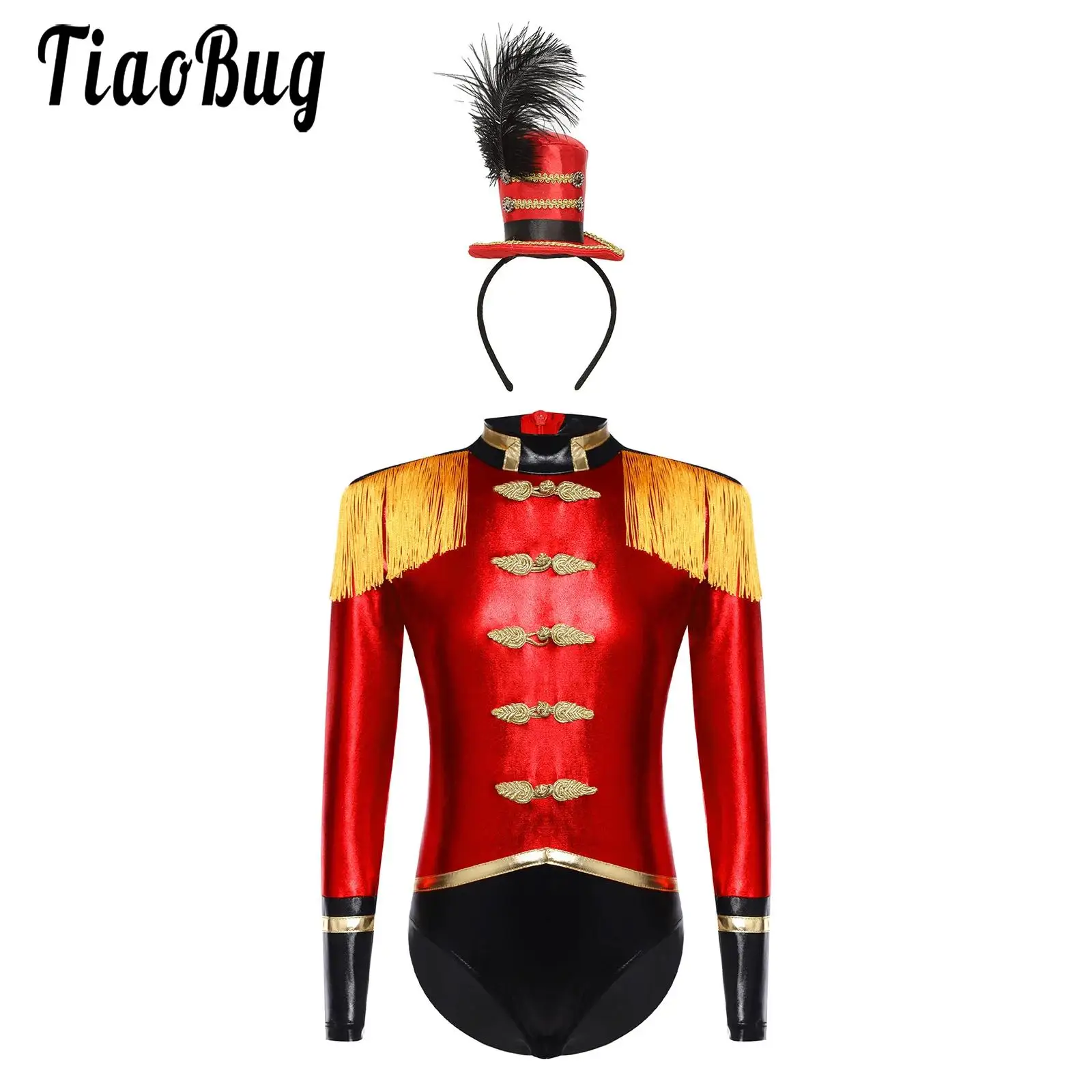 Kids Girls Circus Ringmaster Costume Showman Majorette Tassel Leotards Outfits Halloween Carnival Lion Tamer Cosplay Costumes 
Kids Girls Circus Ringmaster Costume Showman Majorette Tassel Leotards Outfits Halloween Carnival Lion Tamer Cosplay Costumes