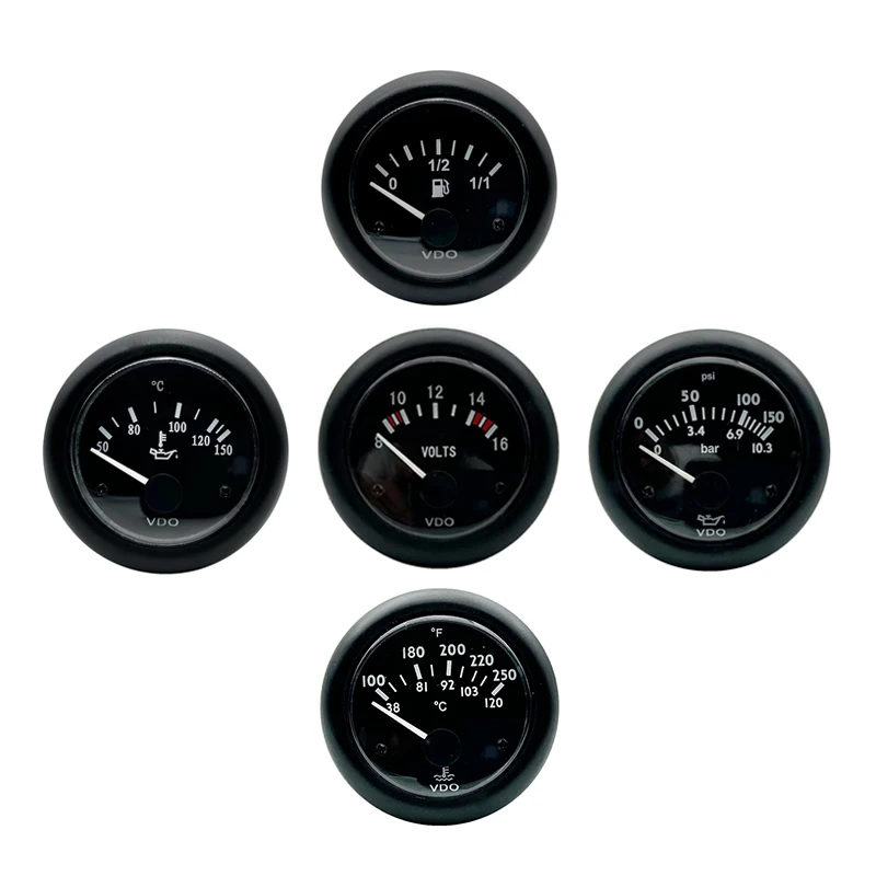 VDO Voltmeter/Water Temperature/Oil Pressure/Oil Temperature/Fuel Gauge 52mm Suitable for Generator Sets, Automotive Engineering
VDO Voltmeter/Water Temperature/Oil Pressure/Oil Temperature/Fuel Gauge 52mm Suitable for Generator Sets, Automotive Engineering