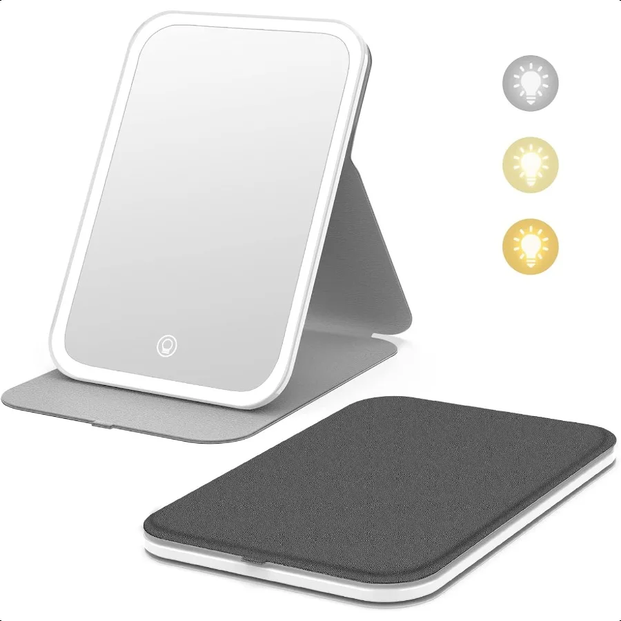 Travel Makeup Mirror Portable LED Lighted Makeup Mirror 360 Rotation Touch Screen Vanity Mirror 60 LEDs 3Color Dimmable Lightin
Travel Makeup Mirror Portable LED Lighted Makeup Mirror 360 Rotation Touch Screen Vanity Mirror 60 LEDs 3Color Dimmable Lightin