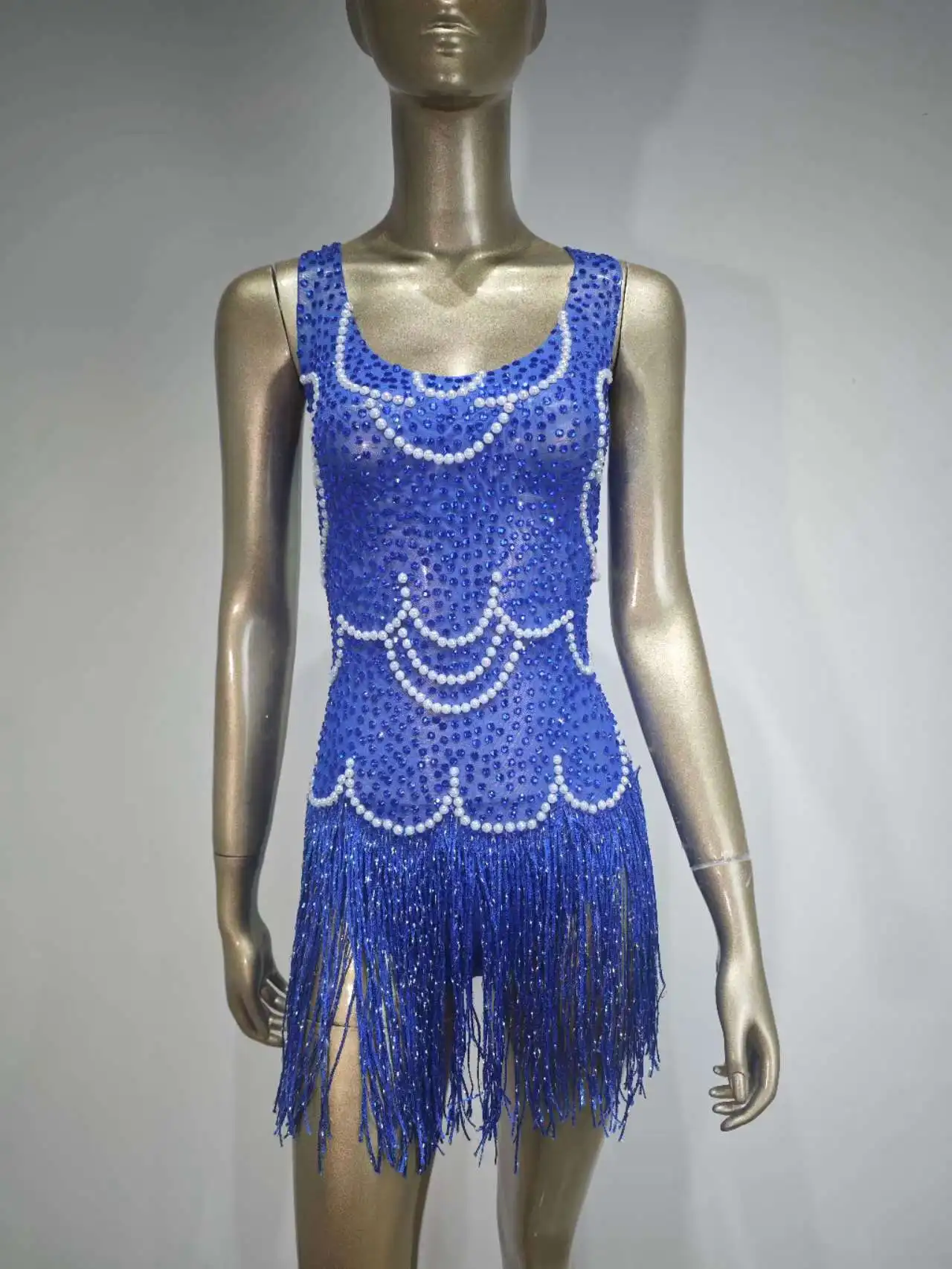 Women Sexy Stretch Mesh Sparkly Rhinestones Sleeveless Tassels Bodysuit Performance Costume Nightclub Singer Dancer Stage Outfit
Women Sexy Stretch Mesh Sparkly Rhinestones Sleeveless Tassels Bodysuit Performance Costume Nightclub Singer Dancer Stage Outfit