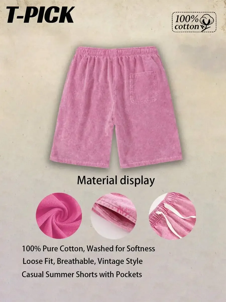 Mens 100% Cotton Loose Fit Vintage Washed Casual Summer Shorts With Pockets
Mens 100% Cotton Loose Fit Vintage Washed Casual Summer Shorts With Pockets