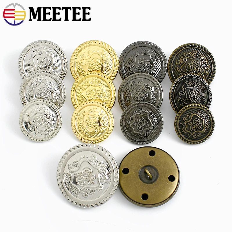 10Pcs Meetee 15-25mm Retro Brass Buttons for Clothing Jacket Coat Decorative Sewing Button Fastener Shank Buckle DIY Accessories
10Pcs Meetee 15-25mm Retro Brass Buttons for Clothing Jacket Coat Decorative Sewing Button Fastener Shank Buckle DIY Accessories