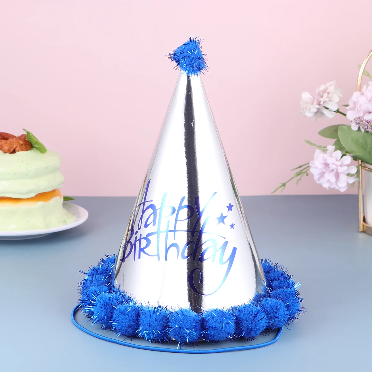 5 Pcs Birthday Decorations Laser Paper Hat Party Hats for Pompon 
5 Pcs Birthday Decorations Laser Paper Hat Party Hats for Pompon