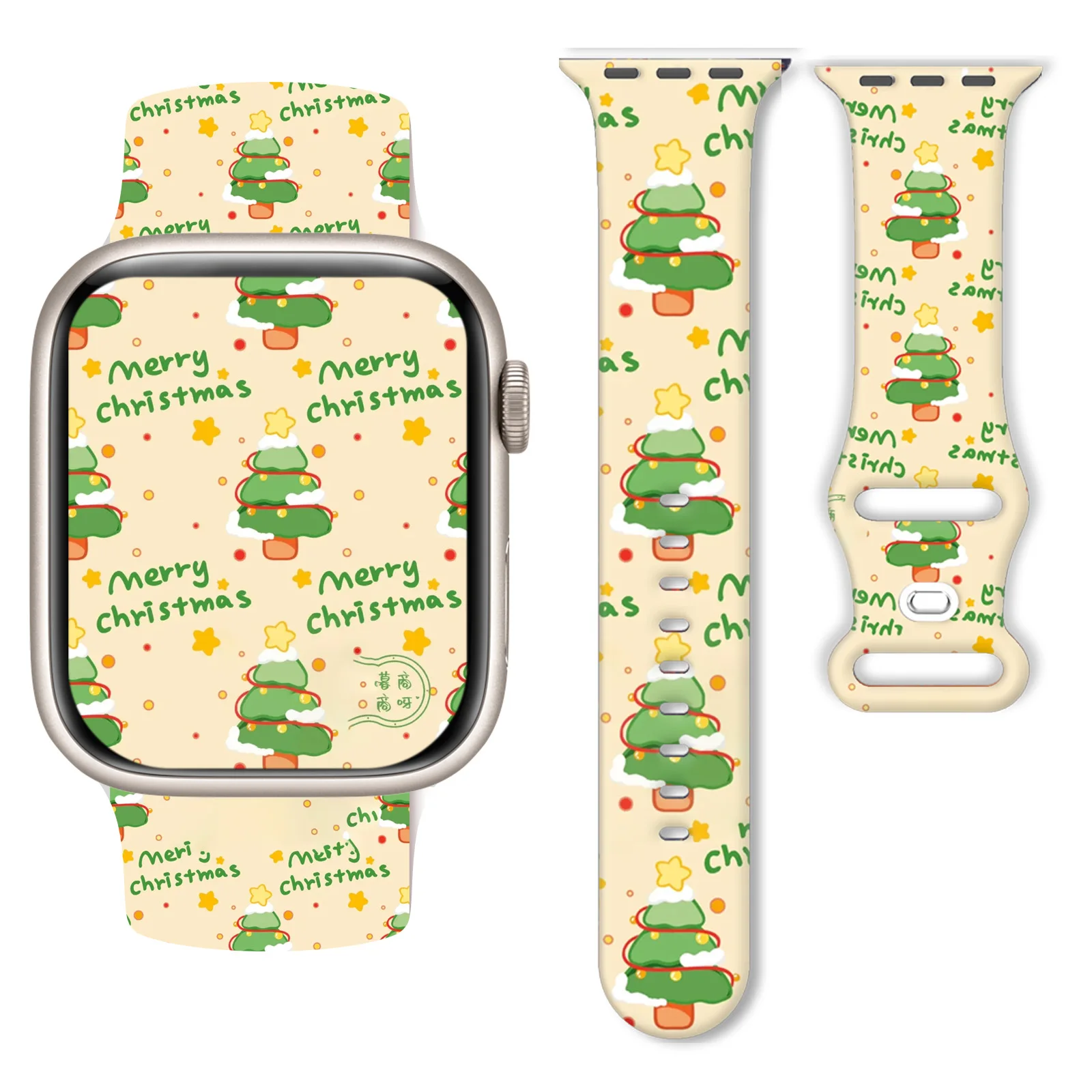 Cartoon Christmas Printed Strap for Apple Watch 11 10 9 8 Silicone Band Replaceable Bracelet for iWatch 46/44/42/41mm Watchband 
Cartoon Christmas Printed Strap for Apple Watch 11 10 9 8 Silicone Band Replaceable Bracelet for iWatch 46/44/42/41mm Watchband
