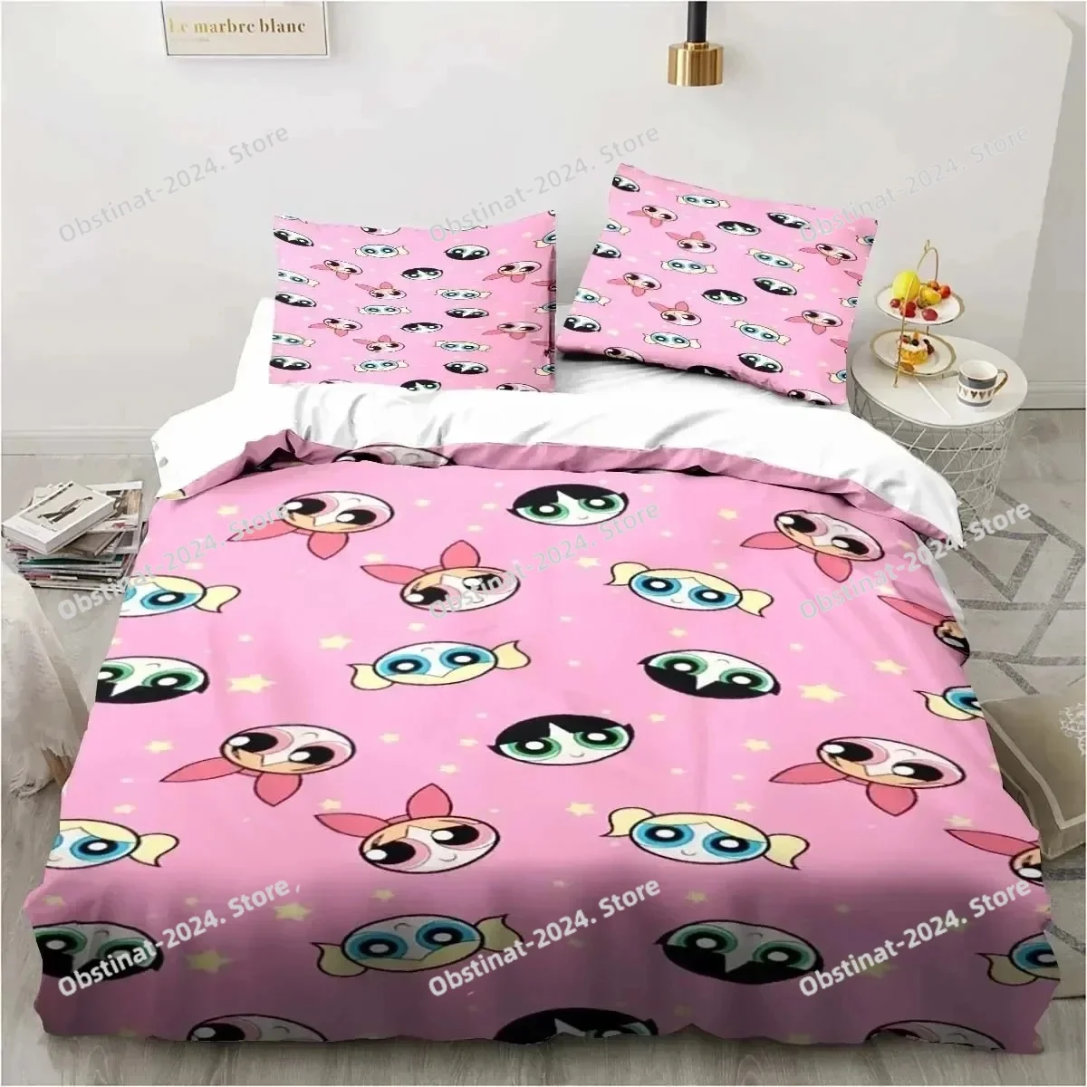 Аниме Powerpuff, милые девушки, мультяшный комплект постельного белья, пододеяльник, комплект постельного белья, пододеяльник, наволочка, одеяло, король, размер королевы для мальчиков и взрослых
Аниме Powerpuff, милые девушки, мультяшный комплект постельного белья, пододеяльник, комплект постельного белья, пододеяльник, наволочка, одеяло, король, размер королевы для мальчиков и взрослых