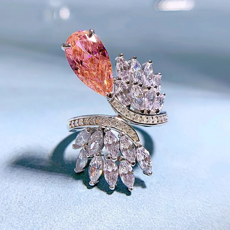 S925 Silver 7 * 13 Papalacha High Carbon Diamond Flower Ring Women's European and American Instagram Style Wholesale
S925 Silver 7 * 13 Papalacha High Carbon Diamond Flower Ring Women's European and American Instagram Style Wholesale