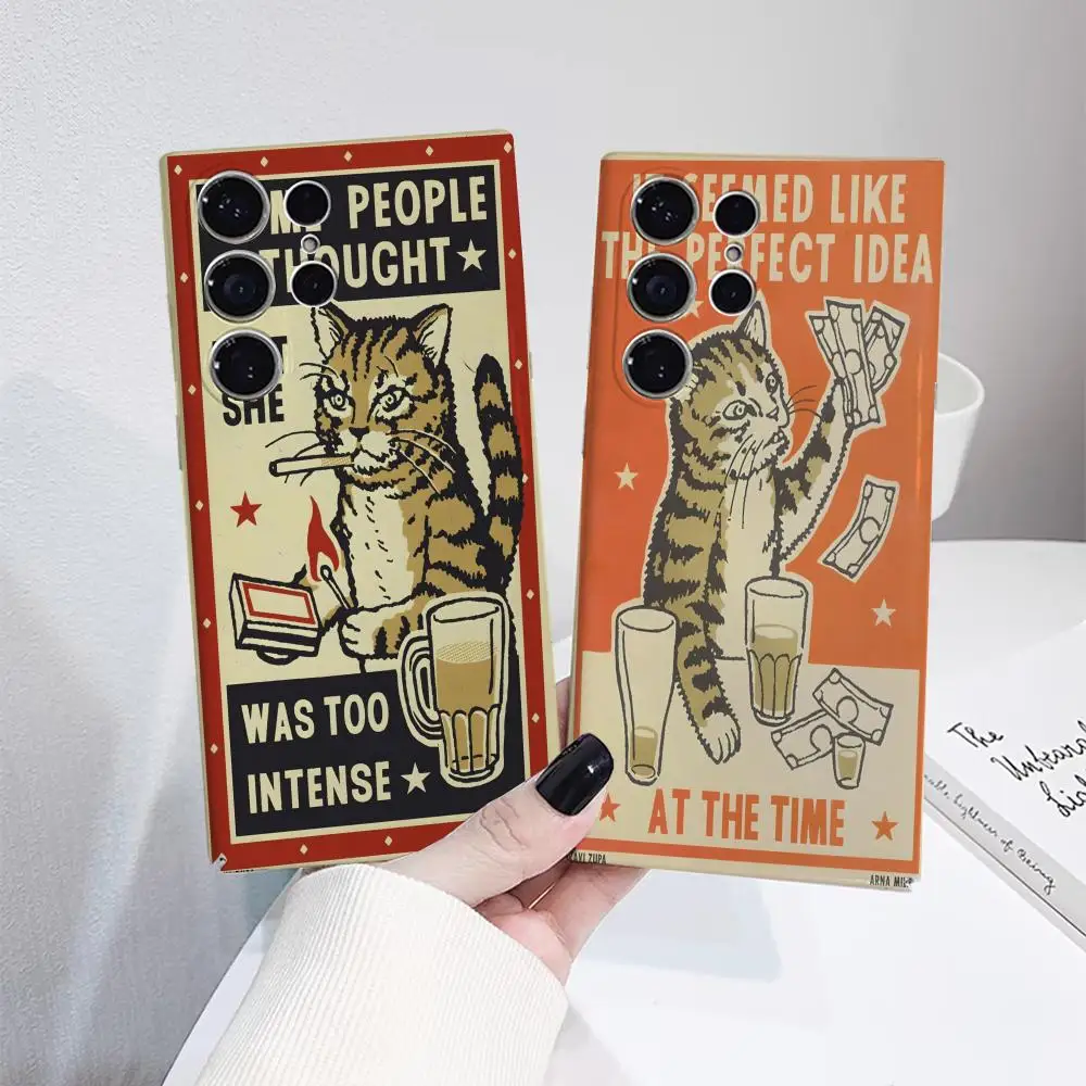 Artisian d-Drunk Cats retro Phone Case for Samsung S25 Film Shell GalaxyS24Ultra 23plus S22 21 A56 36 26 16 Luxury Cover
Artisian d-Drunk Cats retro Phone Case for Samsung S25 Film Shell GalaxyS24Ultra 23plus S22 21 A56 36 26 16 Luxury Cover
