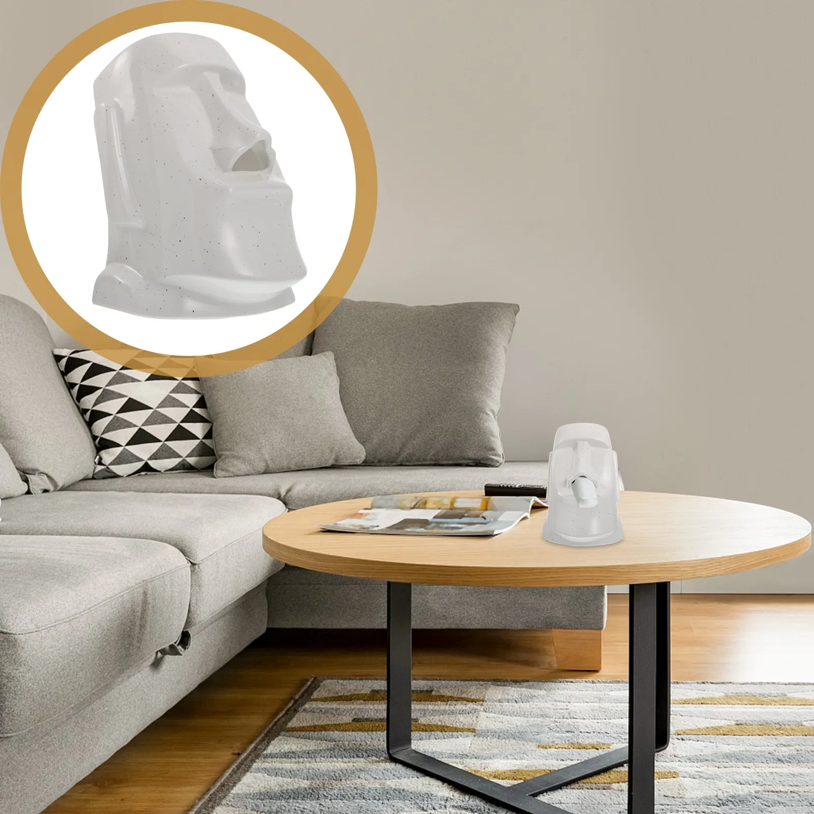 1Pcs Moai Stone Statue Tissue Box Ceramic Novelty Napkin Holder Decorative Storage for Living Room Bedroom Bathroom
1Pcs Moai Stone Statue Tissue Box Ceramic Novelty Napkin Holder Decorative Storage for Living Room Bedroom Bathroom