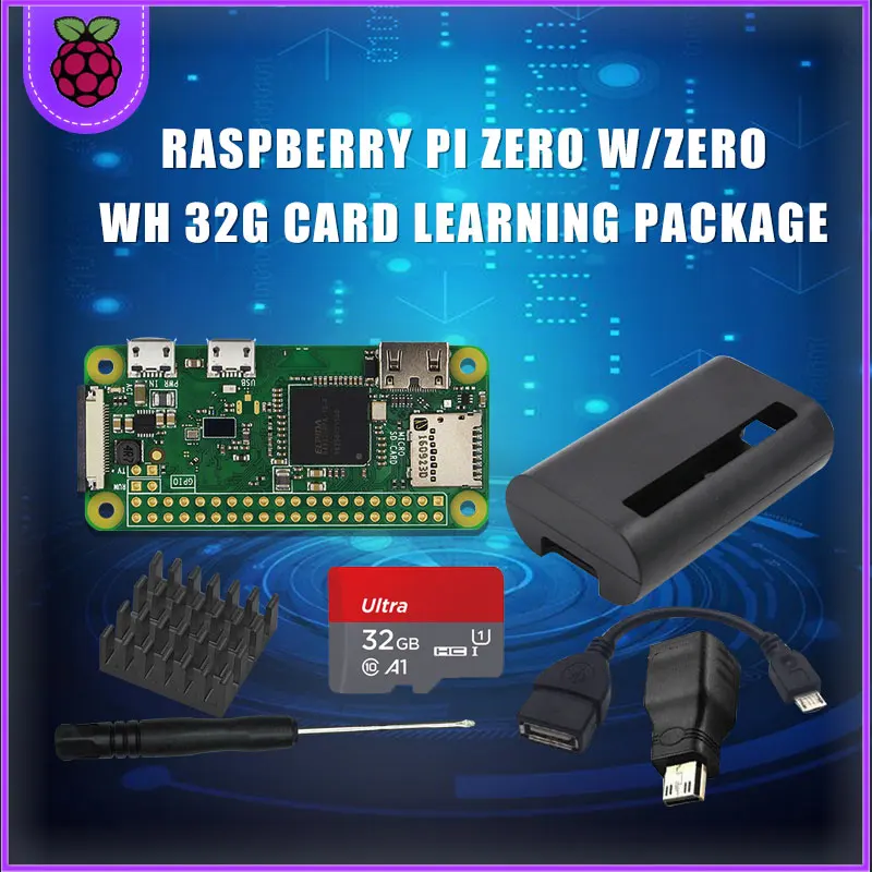 Raspberry Pi ZERO/ ZERO W/ZERO WH Kit WiFi Bluetooth-compatible board with 1GHz CPU 512MB RAM Optional Case Power Supply
Raspberry Pi ZERO/ ZERO W/ZERO WH Kit WiFi Bluetooth-compatible board with 1GHz CPU 512MB RAM Optional Case Power Supply