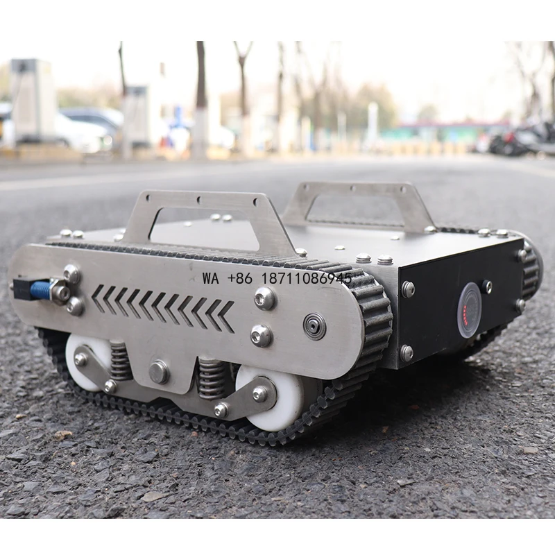 Mini Rubber Crawler Tracked Robot Chassis Electric Remote Control Robot Platform for Patrol in Small Space
Mini Rubber Crawler Tracked Robot Chassis Electric Remote Control Robot Platform for Patrol in Small Space