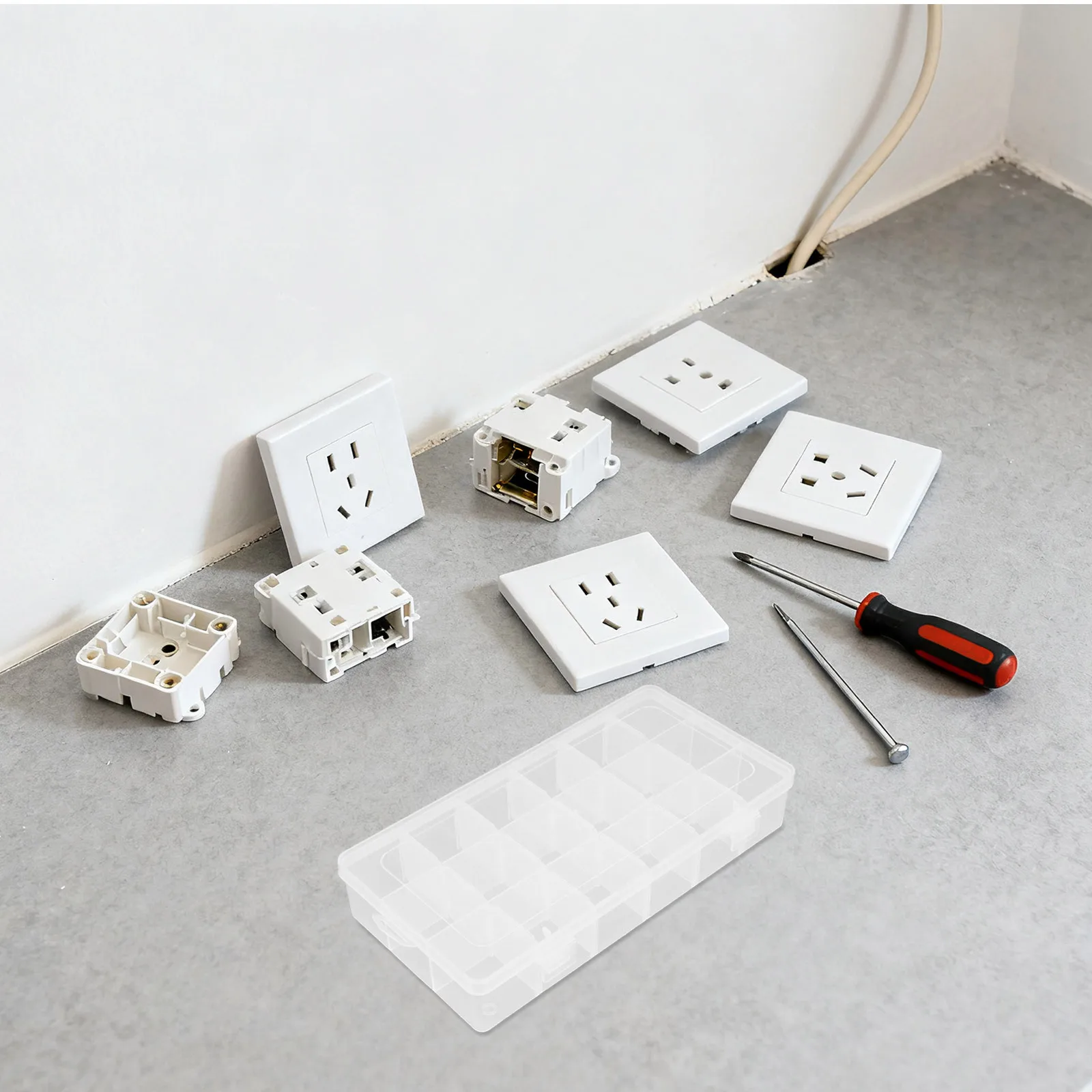 6Pcs 18 Compartment Plastic Organizer Box Transparent Adjustable Grid Storage Case for Beads Small Hardware Jewelry Findings
6Pcs 18 Compartment Plastic Organizer Box Transparent Adjustable Grid Storage Case for Beads Small Hardware Jewelry Findings