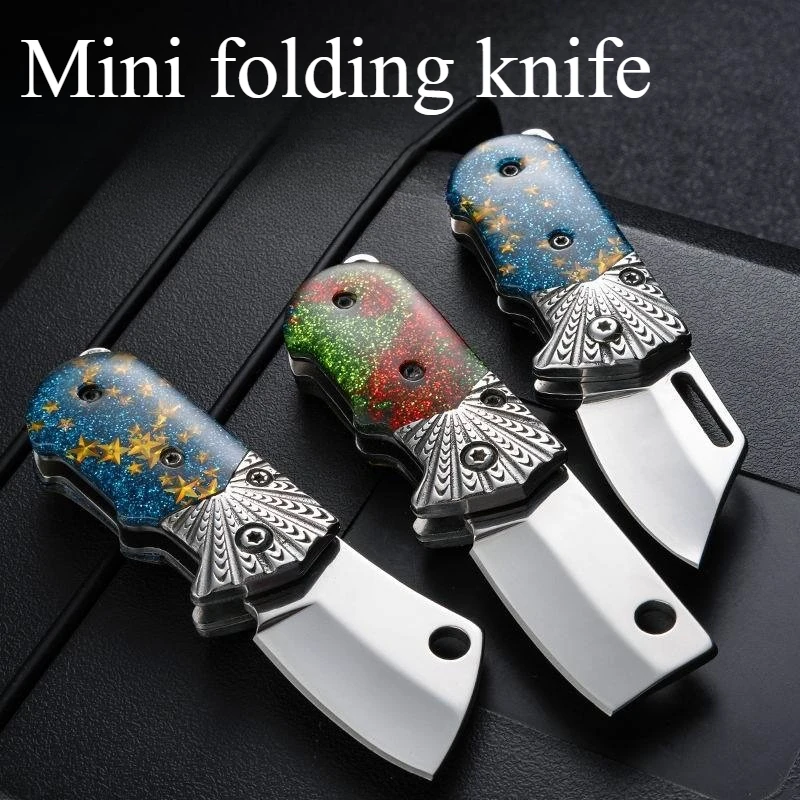 Flat Head Mini Folding Knife Outdoor Camping Survival Tool Portable Hanging Decoration Folding Knife 
Flat Head Mini Folding Knife Outdoor Camping Survival Tool Portable Hanging Decoration Folding Knife