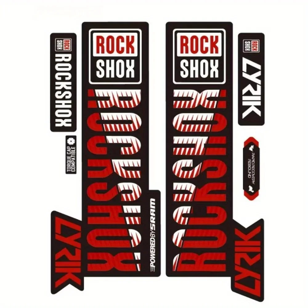 6Pcs ROCK SHOX LYRIK Mountain Bike Front Fork Stickers Premium Sports Style Cycling Riding Vinyl Decals
6Pcs ROCK SHOX LYRIK Mountain Bike Front Fork Stickers Premium Sports Style Cycling Riding Vinyl Decals