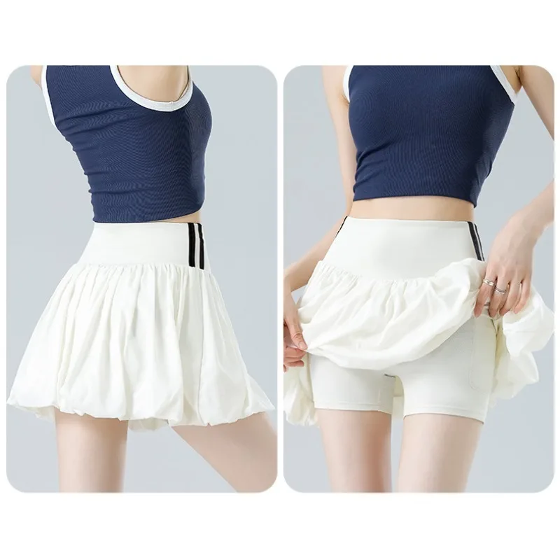 False Two-piece Solid A-Line Skirt High Waist Slim Summer Women Fashion Leisure Pleated Skirt Casual Women Sport Short Skirt
False Two-piece Solid A-Line Skirt High Waist Slim Summer Women Fashion Leisure Pleated Skirt Casual Women Sport Short Skirt