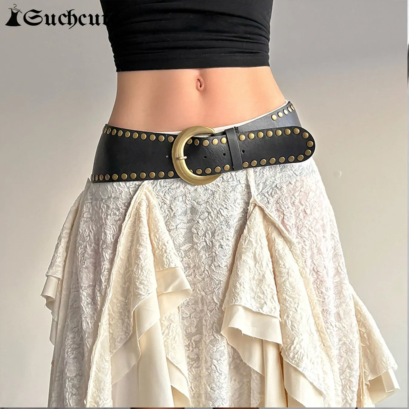 SUCHCUTE Fashion Metal Buckle Wide Leather Belt Vintage Streetwear 2000s Belt Y2k Daily Decorations Summer Chic Waistband 2025
SUCHCUTE Fashion Metal Buckle Wide Leather Belt Vintage Streetwear 2000s Belt Y2k Daily Decorations Summer Chic Waistband 2025