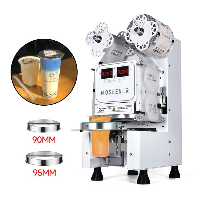 MOSEENER Automatic 95mm/90mm PET Cup Sealing Machine Easy-to-Operate Boba Juice Cup Sealer Automatic Cup Sealing Machine
MOSEENER Automatic 95mm/90mm PET Cup Sealing Machine Easy-to-Operate Boba Juice Cup Sealer Automatic Cup Sealing Machine