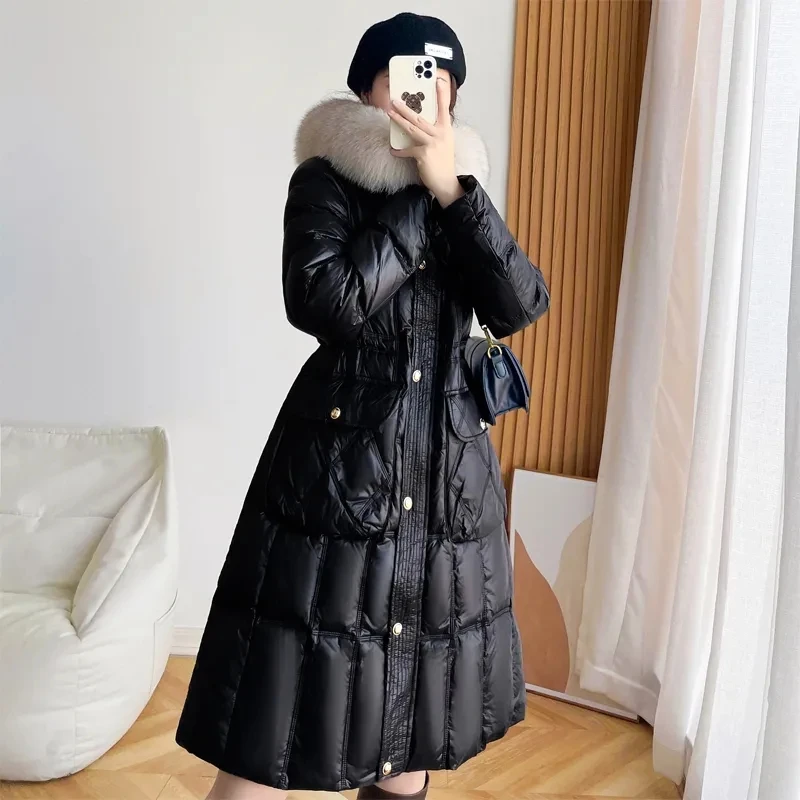 Fox Collar Down Jacket Womens Clothing 2025 New Winter Jacket Long Thicken White Duck Down Coat Hoode
Fox Collar Down Jacket Womens Clothing 2025 New Winter Jacket Long Thicken White Duck Down Coat Hoode