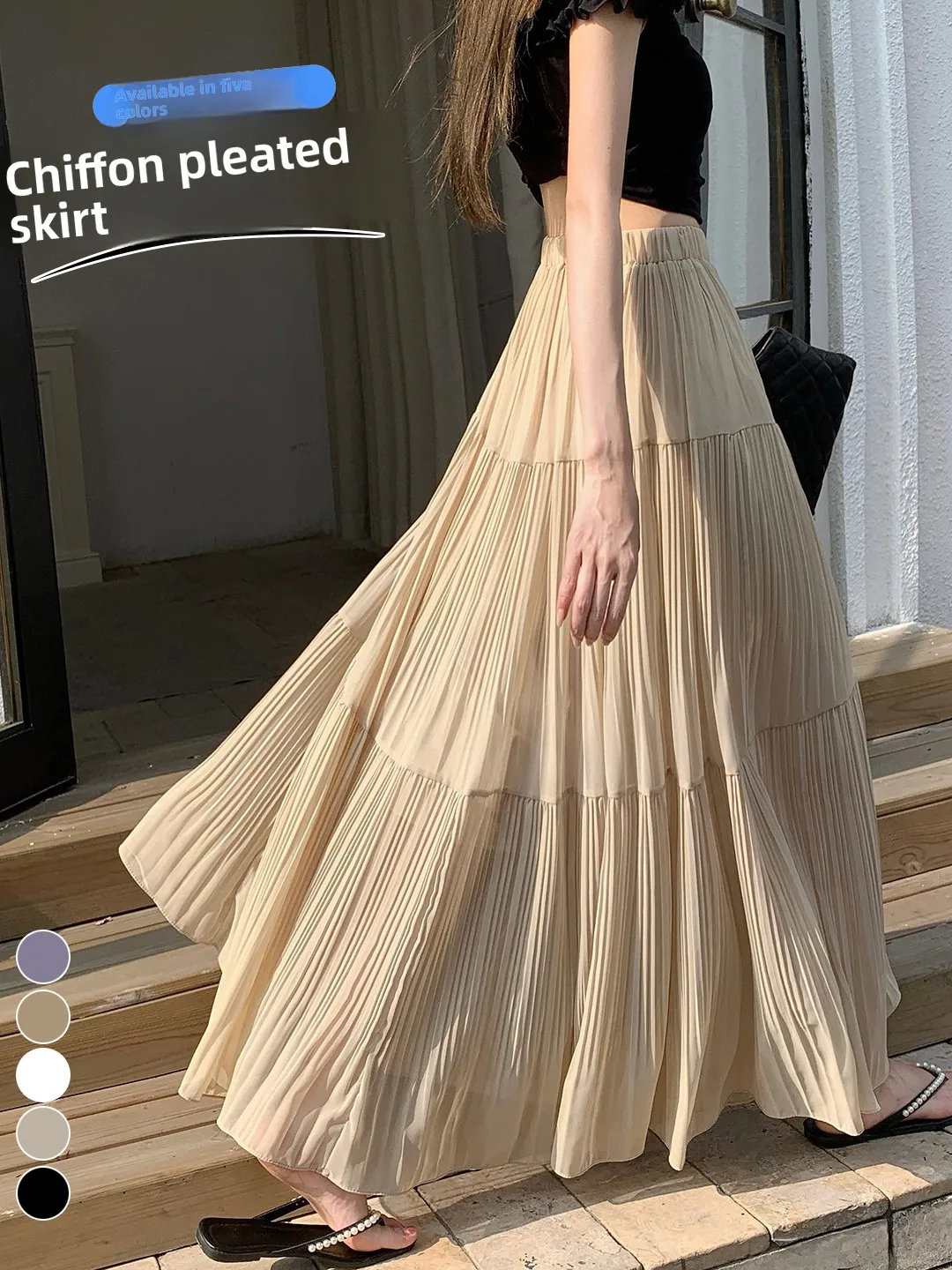 High Waist A-Line Long Skirt Pleated Chiffon Netting Half Body Skirt plus Size Women Summer Slimming Drapey Wide Hem Skirt
High Waist A-Line Long Skirt Pleated Chiffon Netting Half Body Skirt plus Size Women Summer Slimming Drapey Wide Hem Skirt