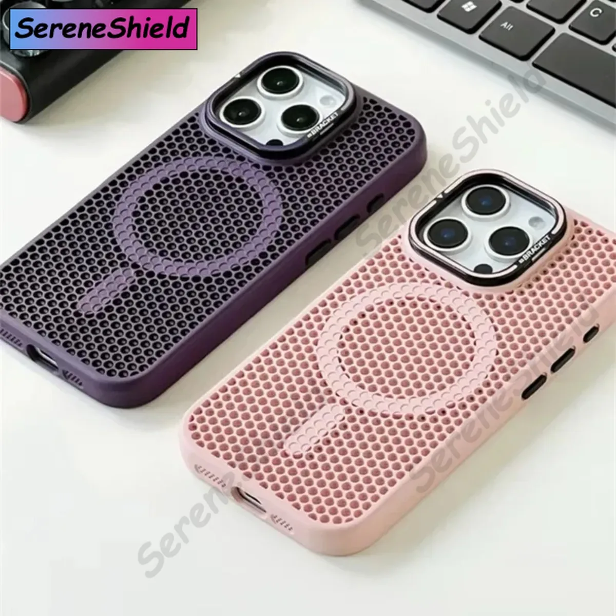 Honeycomb Grid Mesh Cooling Magsafe Phone Case for iPhone 16 pro max 15 Pro 14 13 12 Alloy Lens Bracket Wireless Charging Cover
Honeycomb Grid Mesh Cooling Magsafe Phone Case for iPhone 16 pro max 15 Pro 14 13 12 Alloy Lens Bracket Wireless Charging Cover