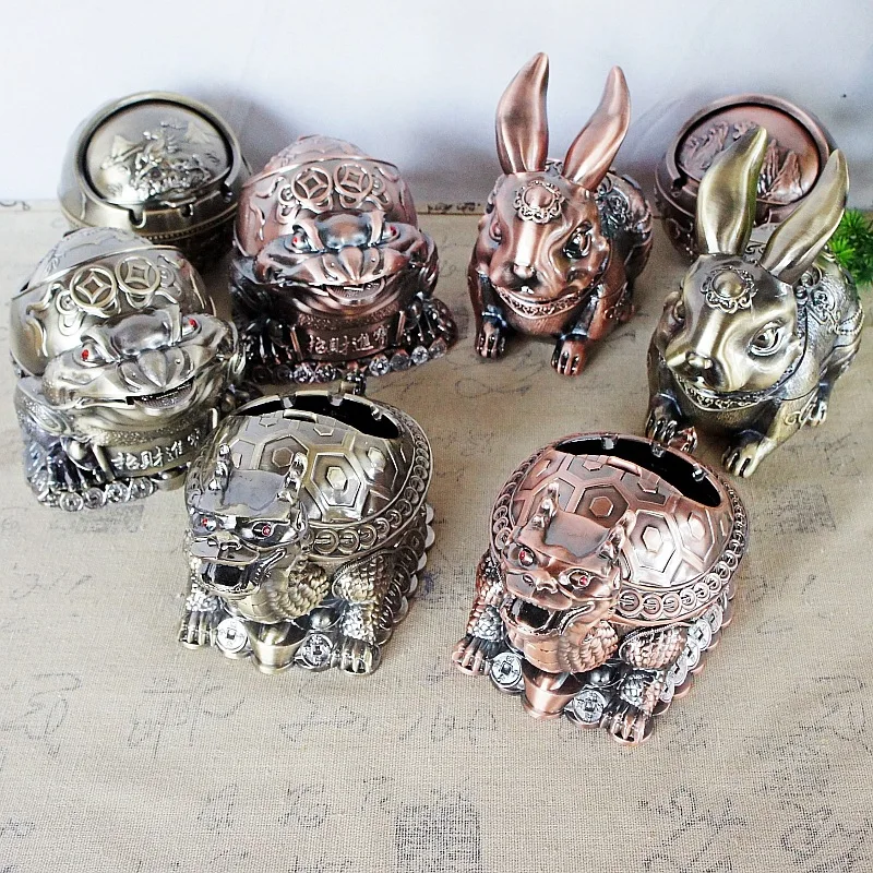 Golden Toad Jade Rabbit Dragon Turtle Tiger Ashtray Model Metal Craft Home Decor Living Room Tea Room Gift Souvenir
Golden Toad Jade Rabbit Dragon Turtle Tiger Ashtray Model Metal Craft Home Decor Living Room Tea Room Gift Souvenir