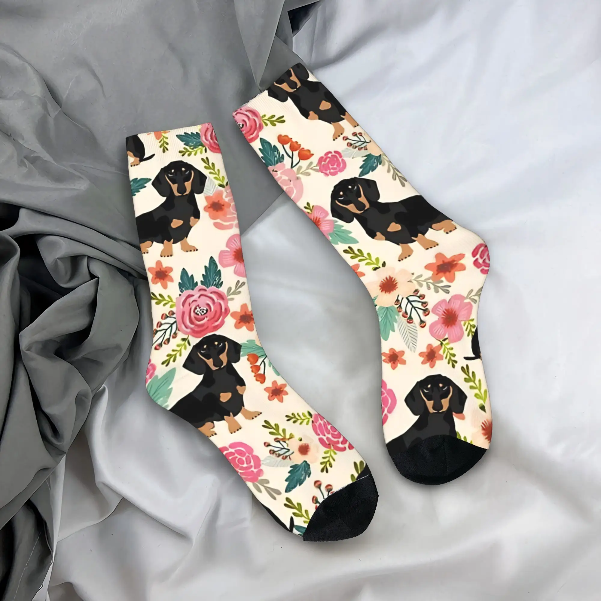 Dachshund Dogs And Flowers Socks Autumn Stockings Fashion Unisex Men Medium Soft Socks Design Running Non-Slip Socks
Dachshund Dogs And Flowers Socks Autumn Stockings Fashion Unisex Men Medium Soft Socks Design Running Non-Slip Socks