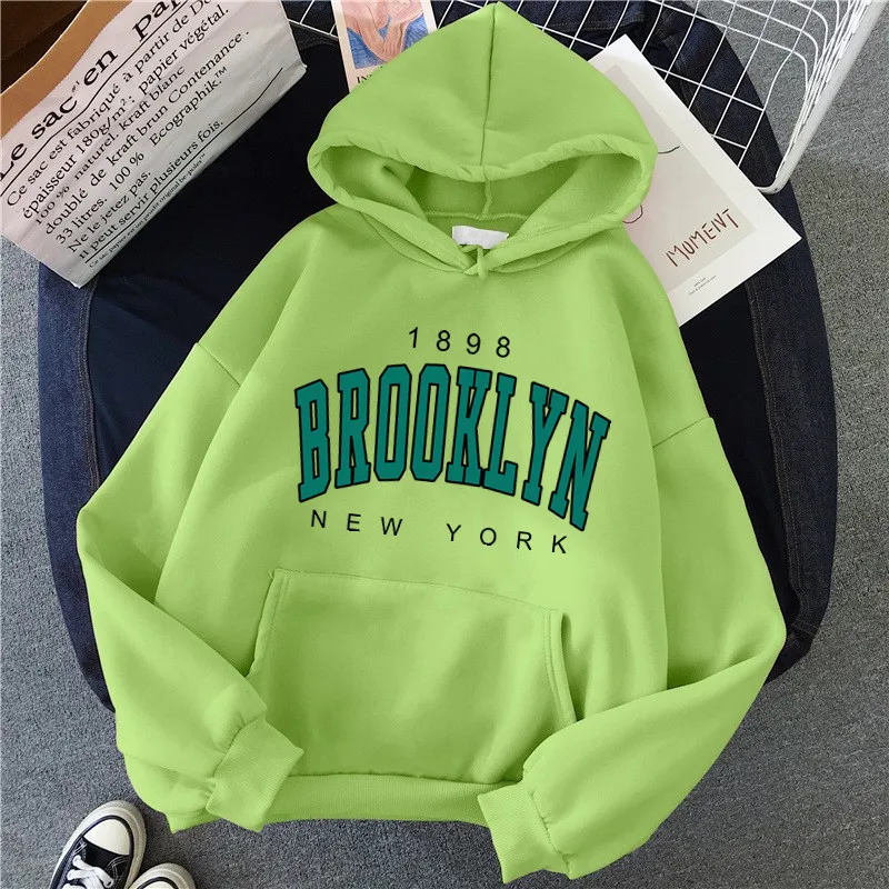 Spring and Autumn Winter New Fleece Loose Women's Selling Brooklyn Printed Couple Hoodie Sweatshirt Coat Winter Clothes Women
Spring and Autumn Winter New Fleece Loose Women's Selling Brooklyn Printed Couple Hoodie Sweatshirt Coat Winter Clothes Women