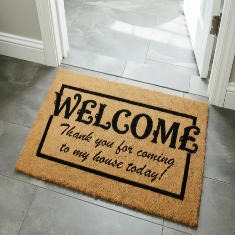 Vintage Welcome Doormat Thank You For Coming To My House Today Quote Mat Outdoor Door Non Slip Durable Floor Rug
Vintage Welcome Doormat Thank You For Coming To My House Today Quote Mat Outdoor Door Non Slip Durable Floor Rug