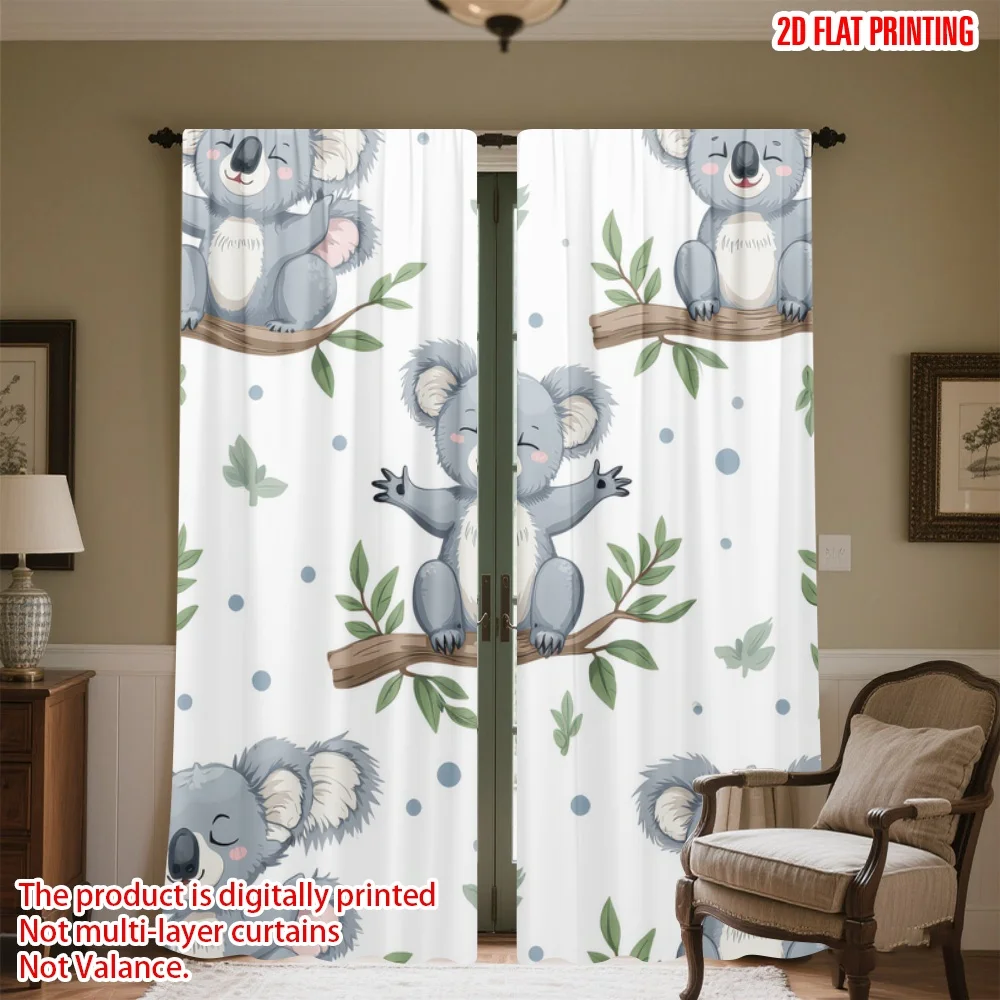 2D flat printing 2pcs Window Curtains Cute Koalas on Branches Digital Printed Polyester Drapes Festive Wall Decor Perfect for
2D flat printing 2pcs Window Curtains Cute Koalas on Branches Digital Printed Polyester Drapes Festive Wall Decor Perfect for