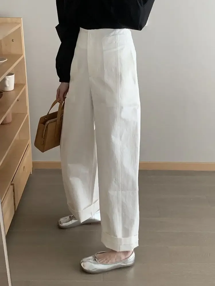 White Draped Pants Spring Summer Small Person Light Luxury Niche High Waist Cover Hips Nine-point Straight Pants for Women D35
White Draped Pants Spring Summer Small Person Light Luxury Niche High Waist Cover Hips Nine-point Straight Pants for Women D35