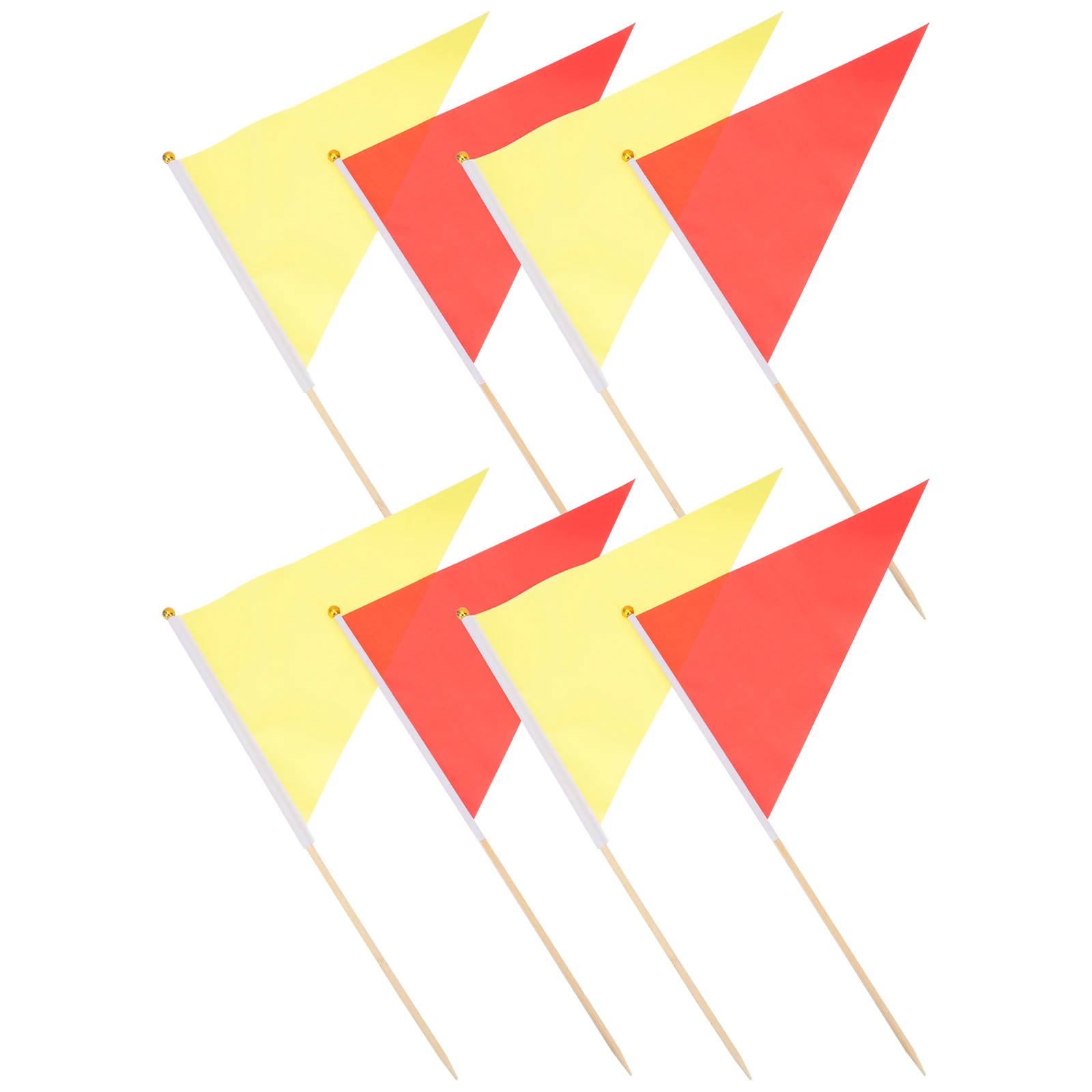 10pcs Marking Flags for Lawn Garden Red Yellow Triangle Landscape Banner Signal Flags with Bamboo Pole Durable Polyester
10pcs Marking Flags for Lawn Garden Red Yellow Triangle Landscape Banner Signal Flags with Bamboo Pole Durable Polyester
