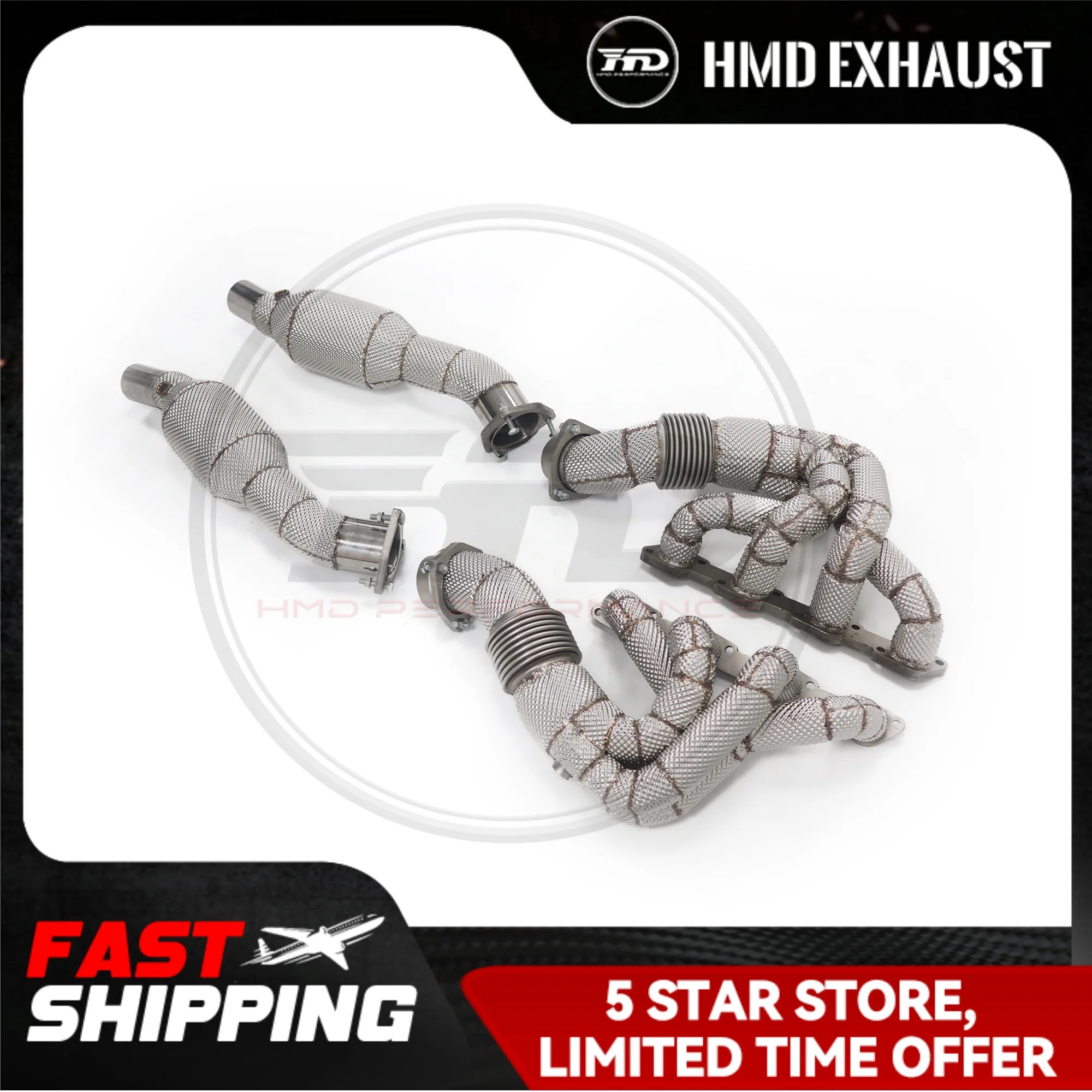 HMD Exhaust System High Flow Performance Headers for Ferrari F430 4.3L Dowpnpipe Manifold With Heat Shield
HMD Exhaust System High Flow Performance Headers for Ferrari F430 4.3L Dowpnpipe Manifold With Heat Shield