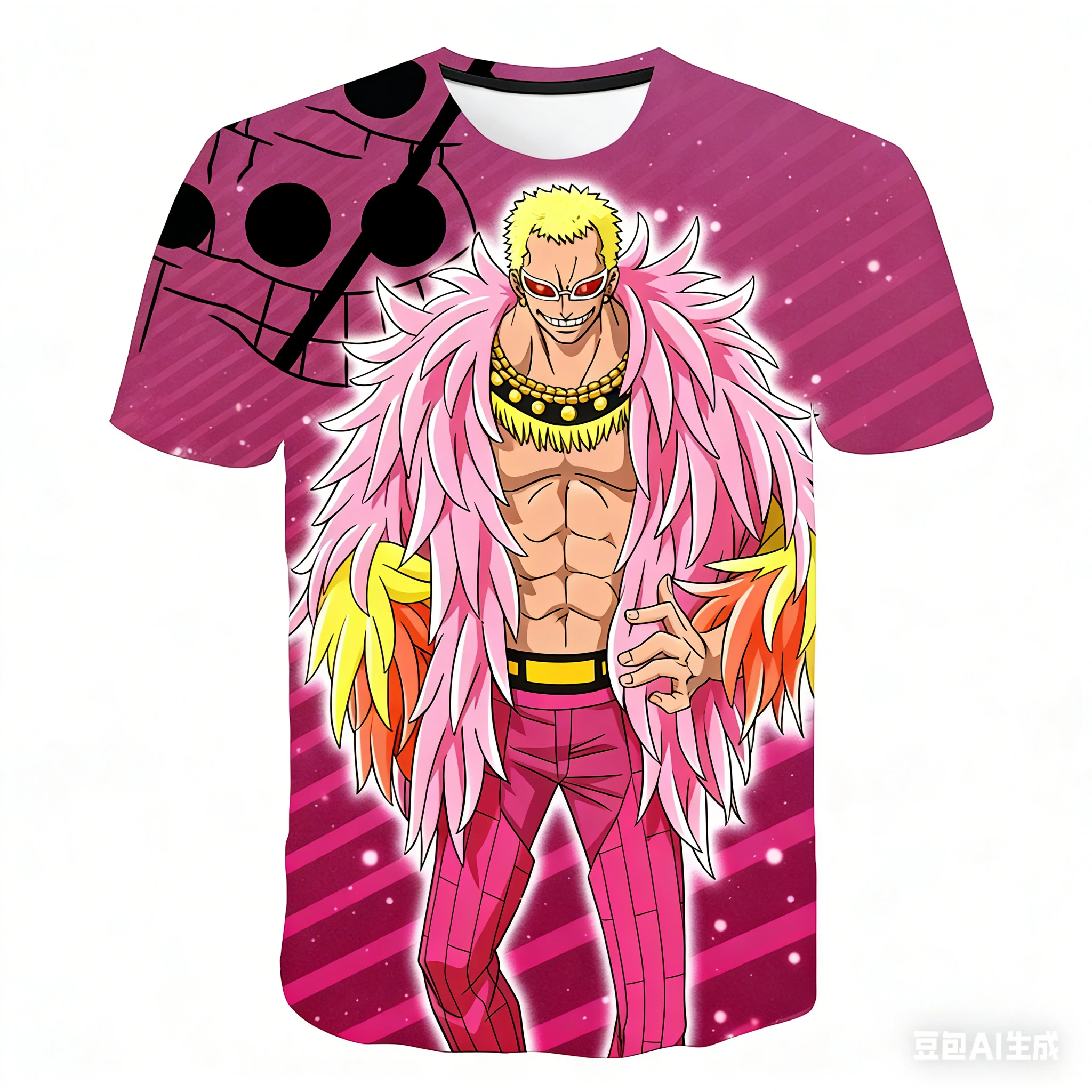 Japanese Anime One Piece 3d Printed Doflamingo the Great Corsair T-Shirt Fashion Cool T-Shirt Kids Adults Cosplay Tops Clothing
Japanese Anime One Piece 3d Printed Doflamingo the Great Corsair T-Shirt Fashion Cool T-Shirt Kids Adults Cosplay Tops Clothing