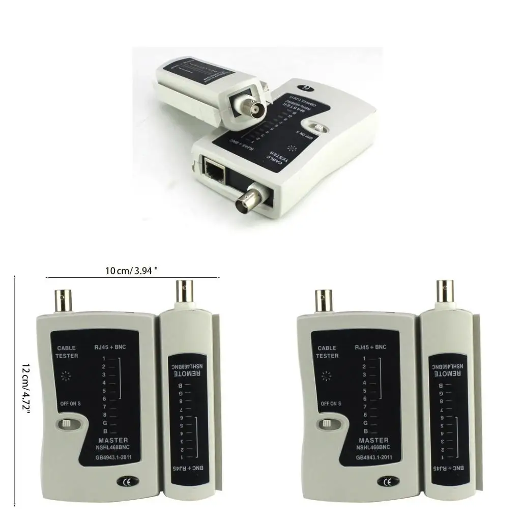 RJ45 Cable Tester Shielded Wire Repair Lan Phone BNC Line Test
RJ45 Cable Tester Shielded Wire Repair Lan Phone BNC Line Test