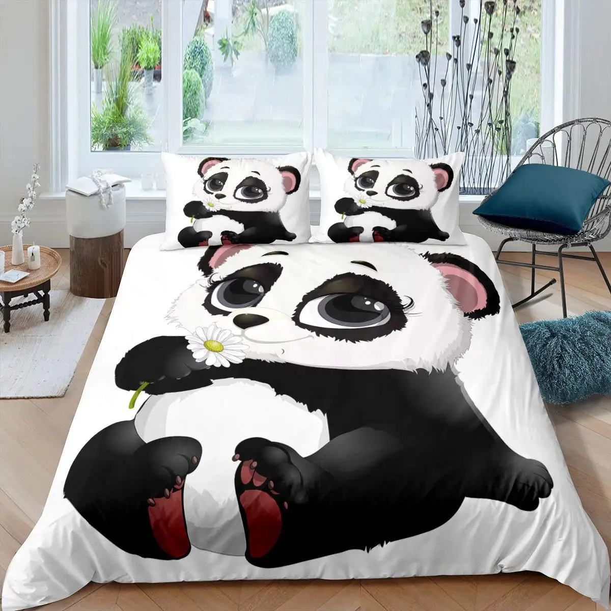Panda Bedding Set for Boys Girls Queen Size Cute Giant Panda Duvet Cover Set Kids Toddler Cartoon Animal Pattern Comforter Cover
Panda Bedding Set for Boys Girls Queen Size Cute Giant Panda Duvet Cover Set Kids Toddler Cartoon Animal Pattern Comforter Cover